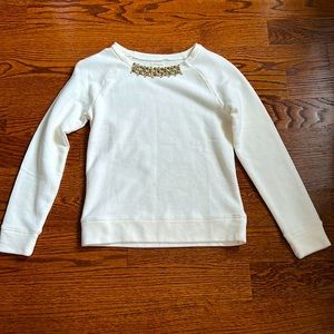 Cute White Sweater! Jewels On Too!